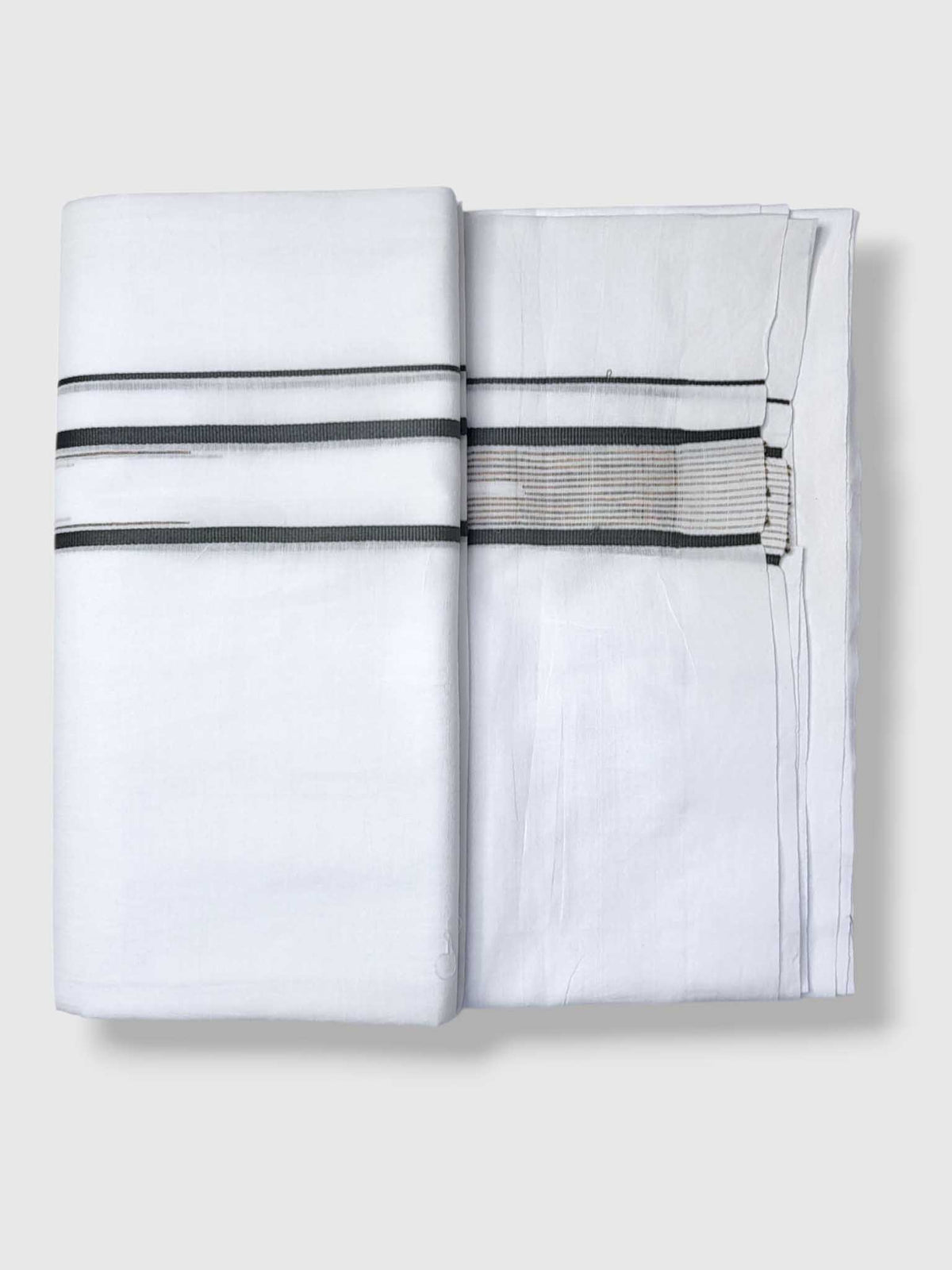 Pure White Cotton Men's Double Dhoti