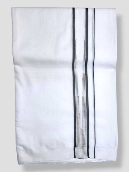 Pure White Cotton Men's Double Dhoti