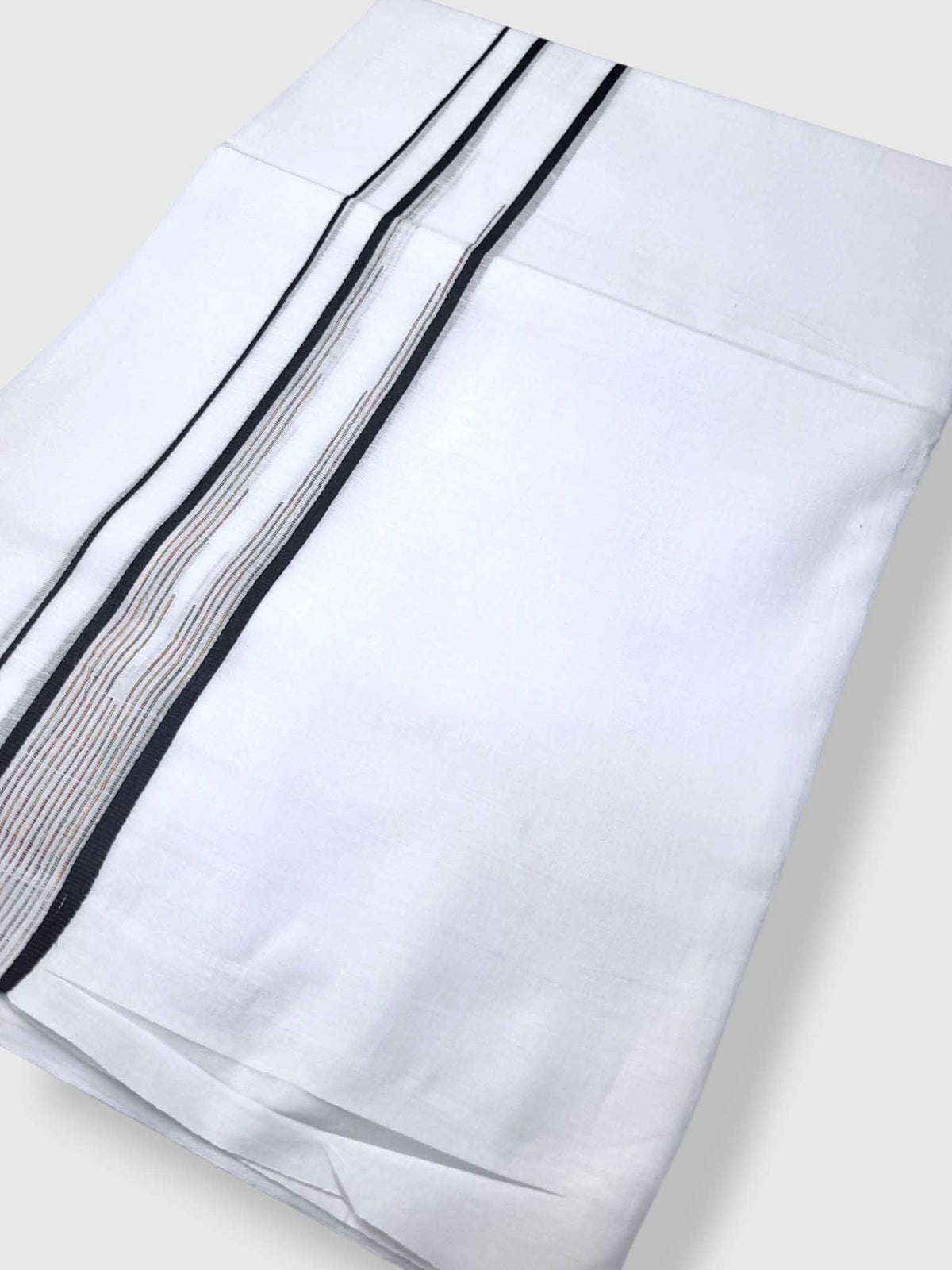 Pure White Cotton Men's Double Dhoti