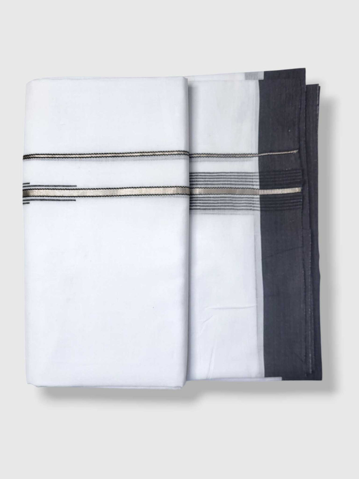 Pure White Cotton Men's Double Dhoti