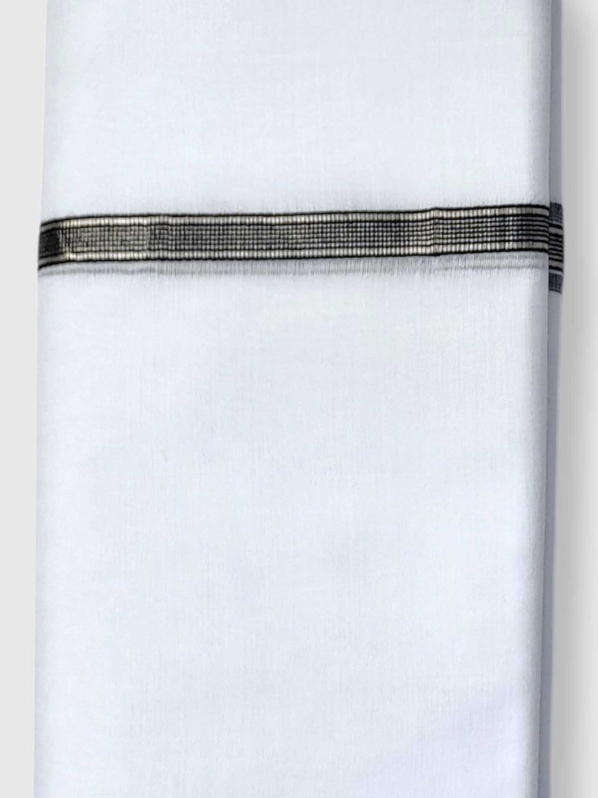 Pure White Cotton Men's Double Dhoti
