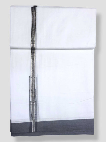 Pure White Cotton Men's Double Dhoti