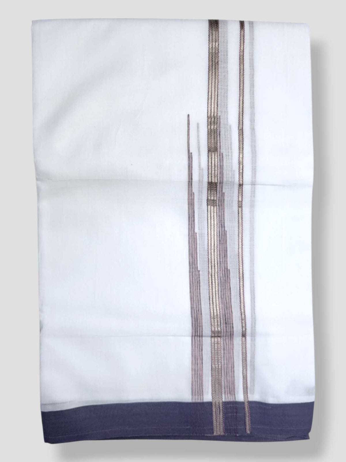 Pure White Cotton Men's Double Dhoti