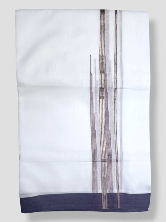 Pure White Cotton Men's Double Dhoti
