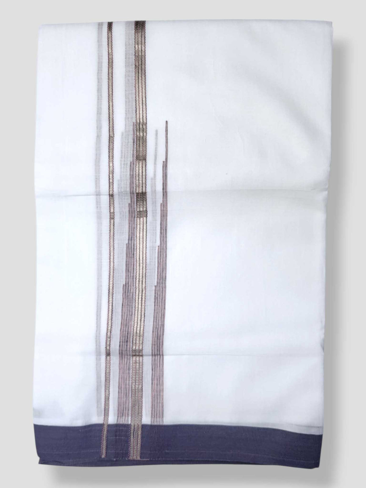 Pure White Cotton Men's Double Dhoti
