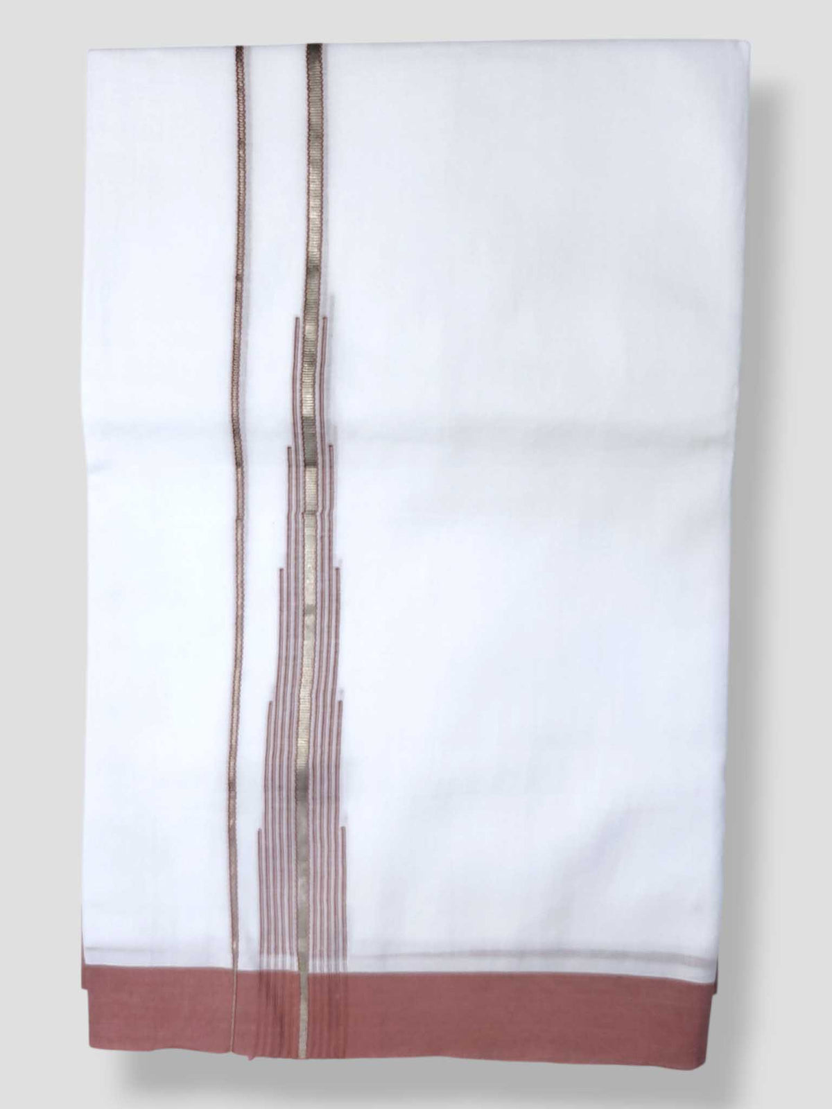 Pure White Cotton Men's Double Dhoti