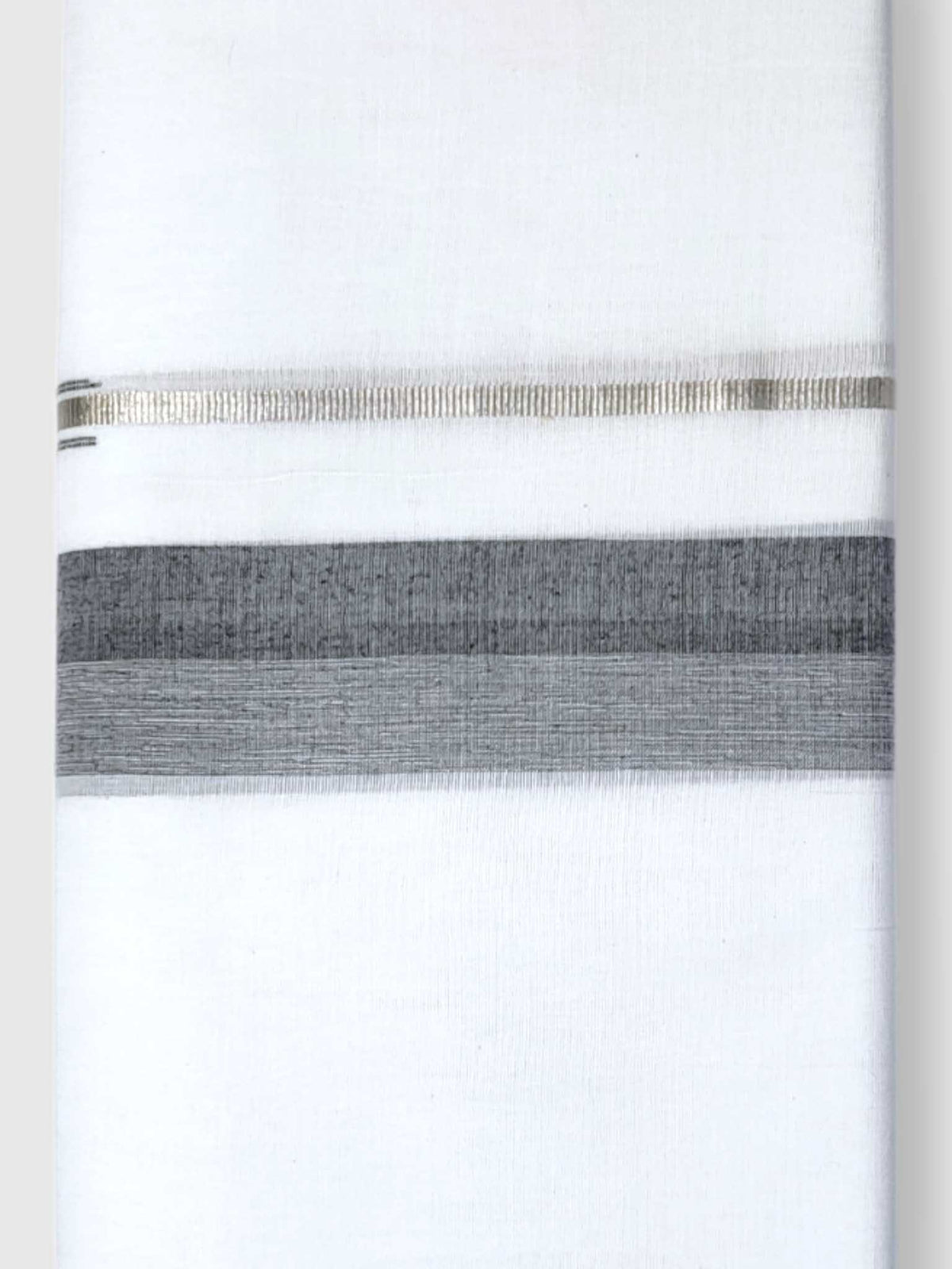 Pure White Cotton Men's Double Dhoti