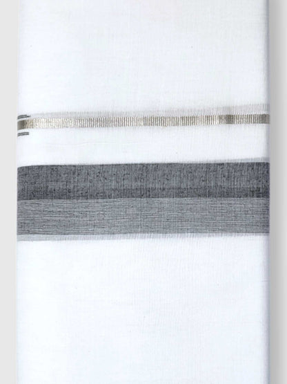 Pure White Cotton Men's Double Dhoti