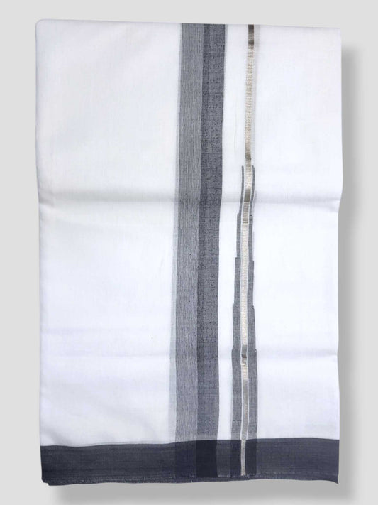Pure White Cotton Men's Double Dhoti