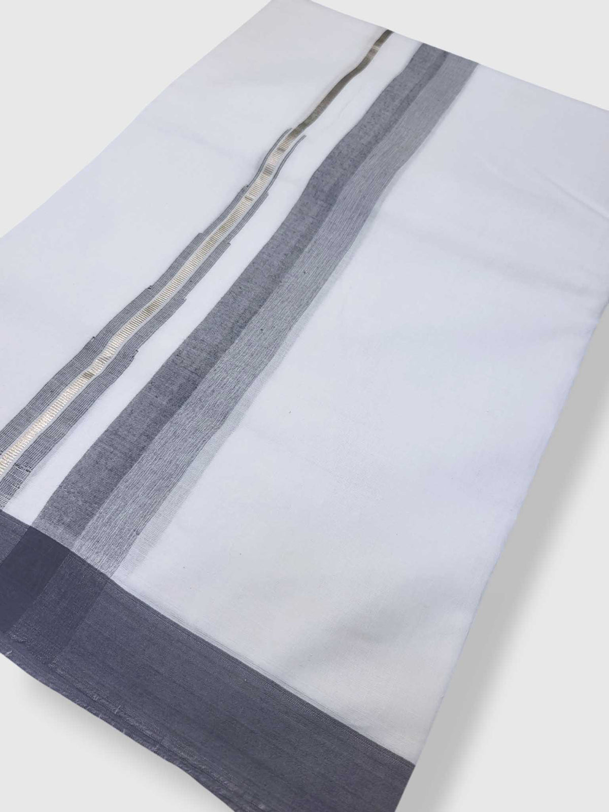 Pure White Cotton Men's Double Dhoti