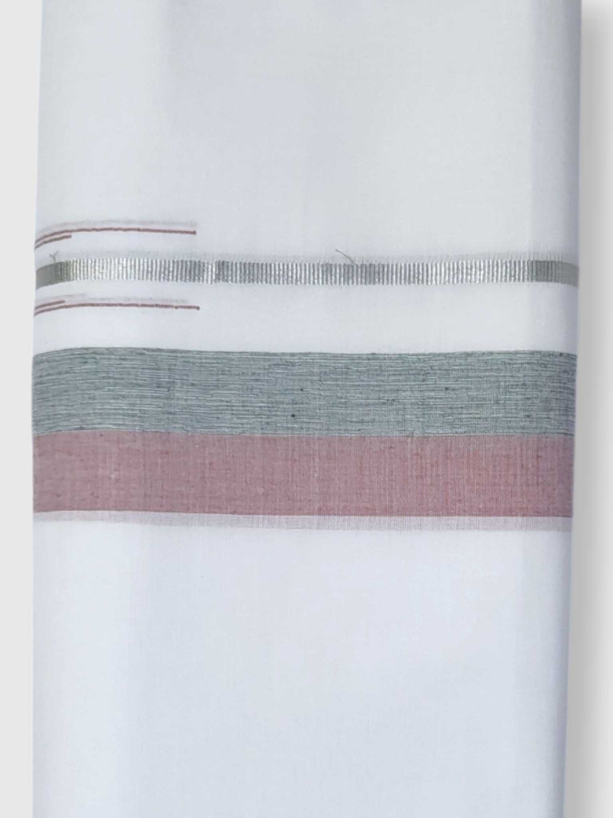 Pure White Cotton Men's Double Dhoti