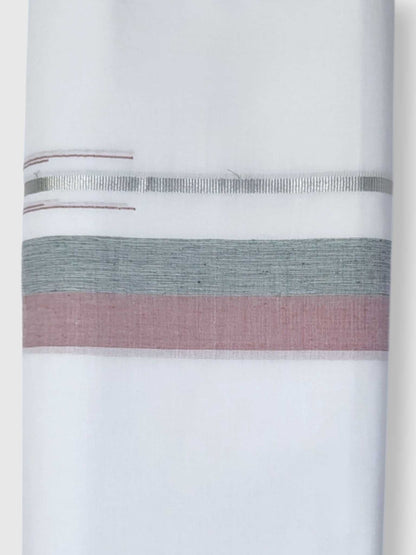 Pure White Cotton Men's Double Dhoti
