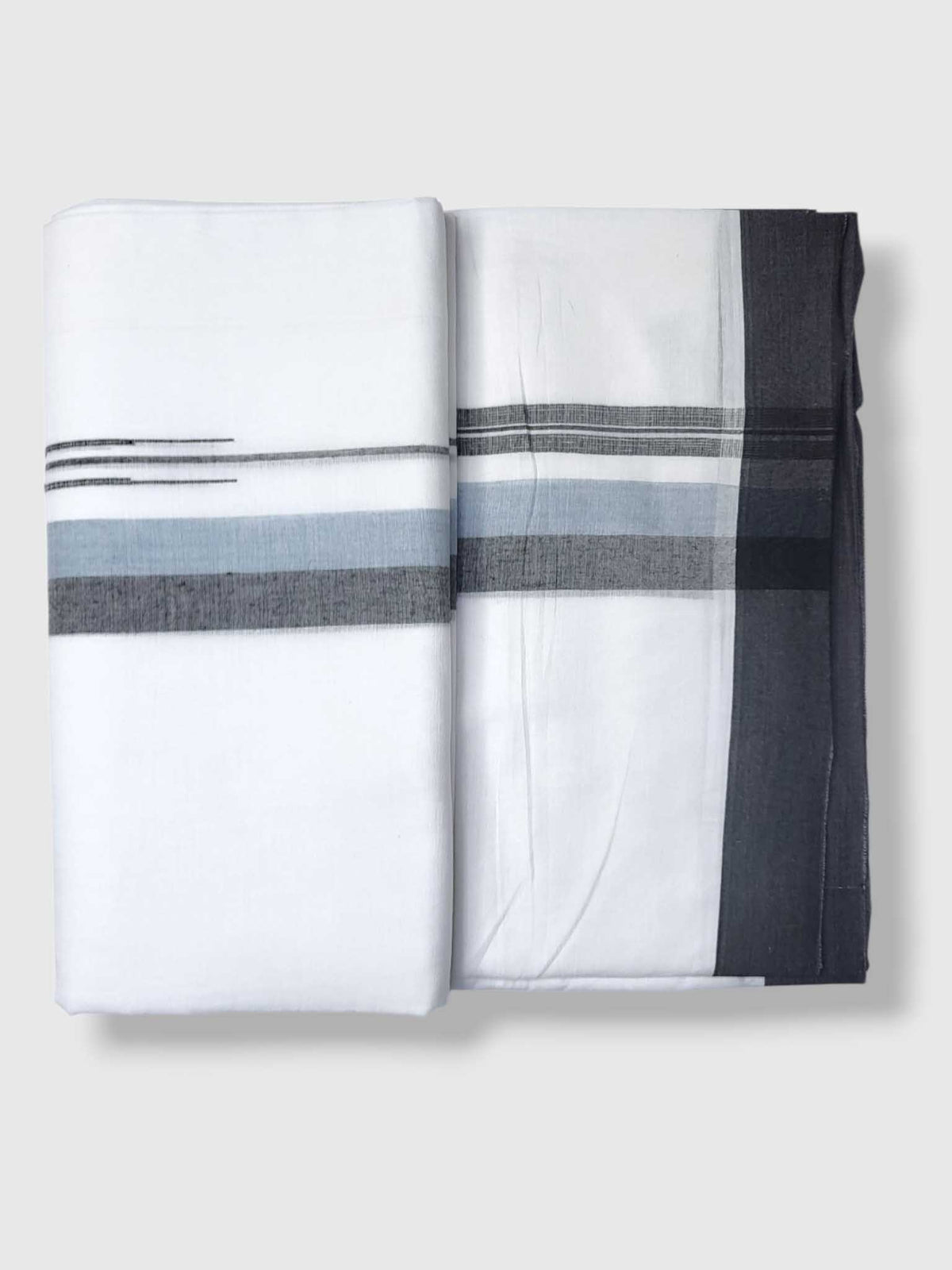 Pure White Cotton Men's Double Dhoti