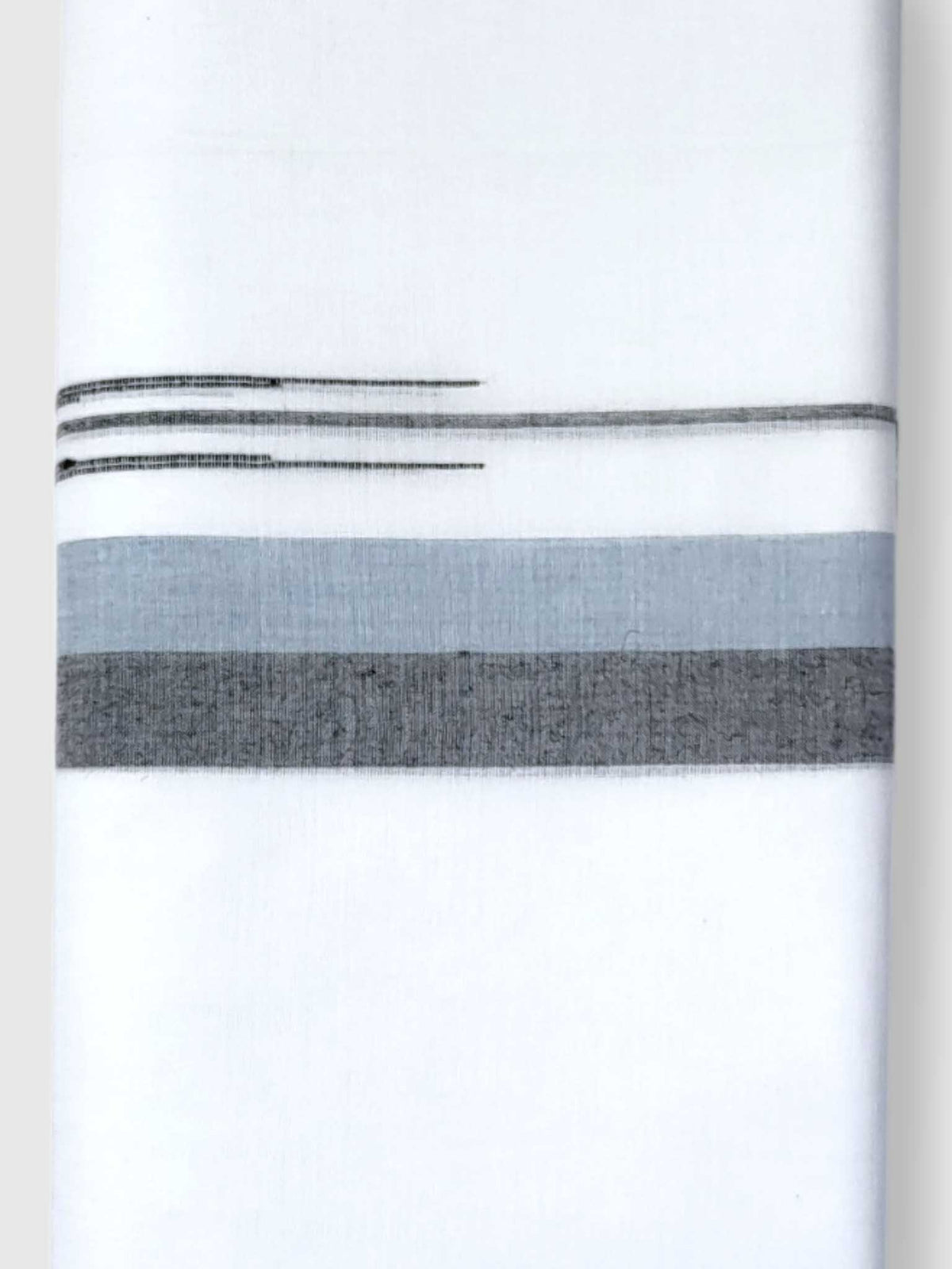 Pure White Cotton Men's Double Dhoti
