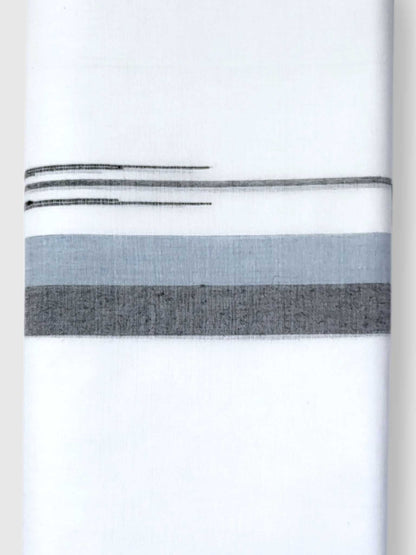 Pure White Cotton Men's Double Dhoti