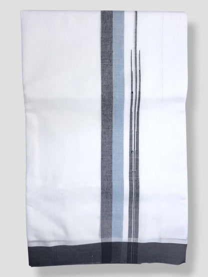 Pure White Cotton Men's Double Dhoti