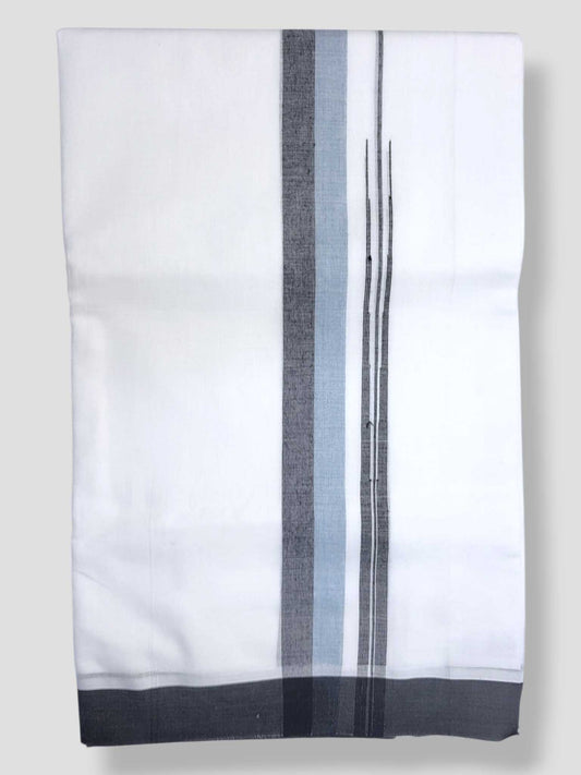 Pure White Cotton Men's Double Dhoti