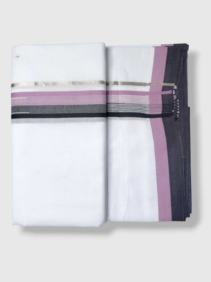 Pure White Cotton Men's Double Dhoti