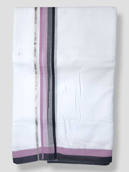 Pure White Cotton Men's Double Dhoti