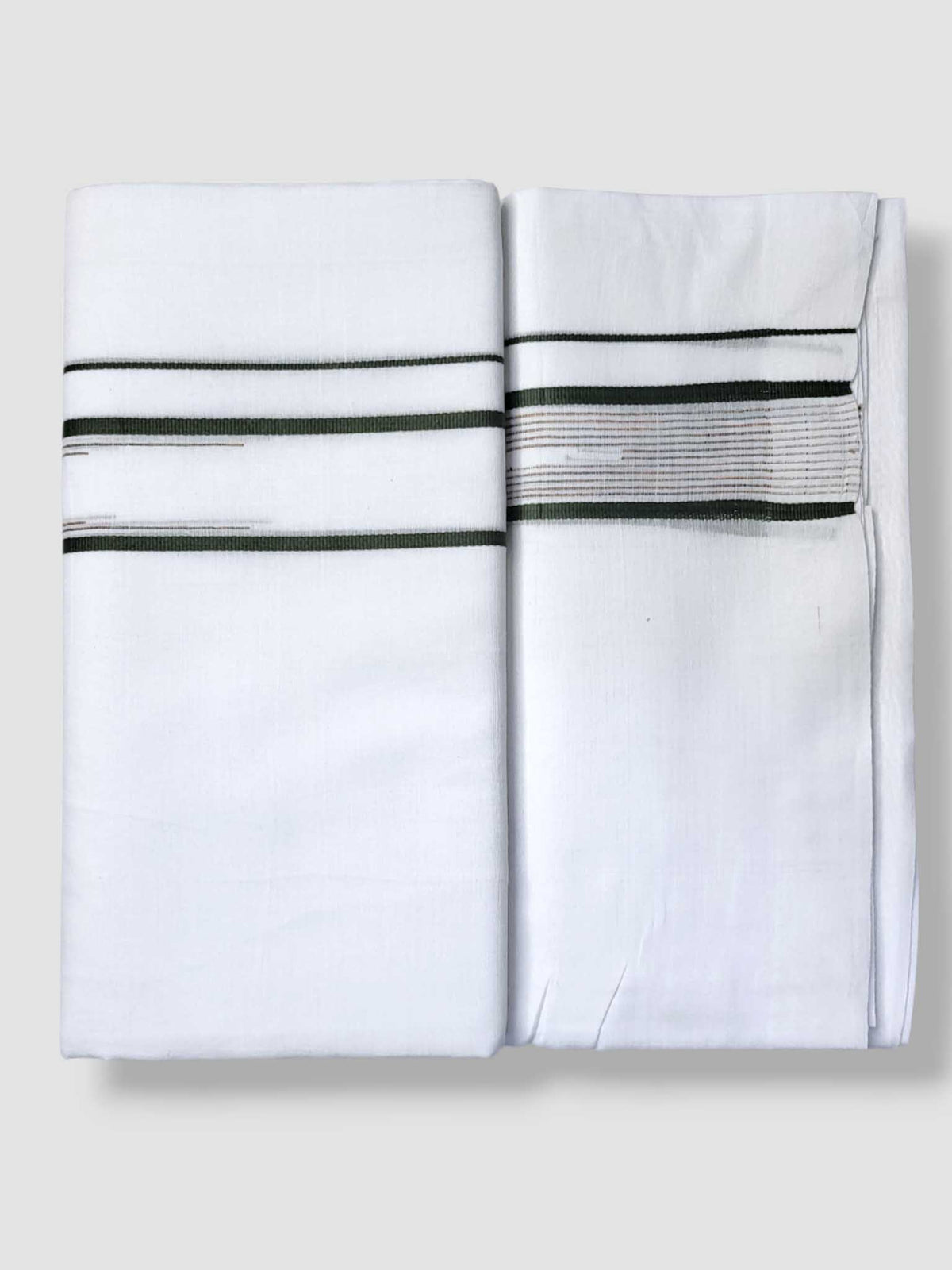 Pure White Cotton Men's Double Dhoti