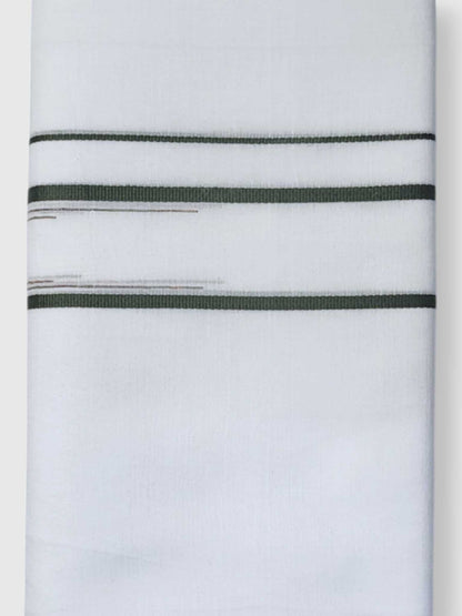 Pure White Cotton Men's Double Dhoti
