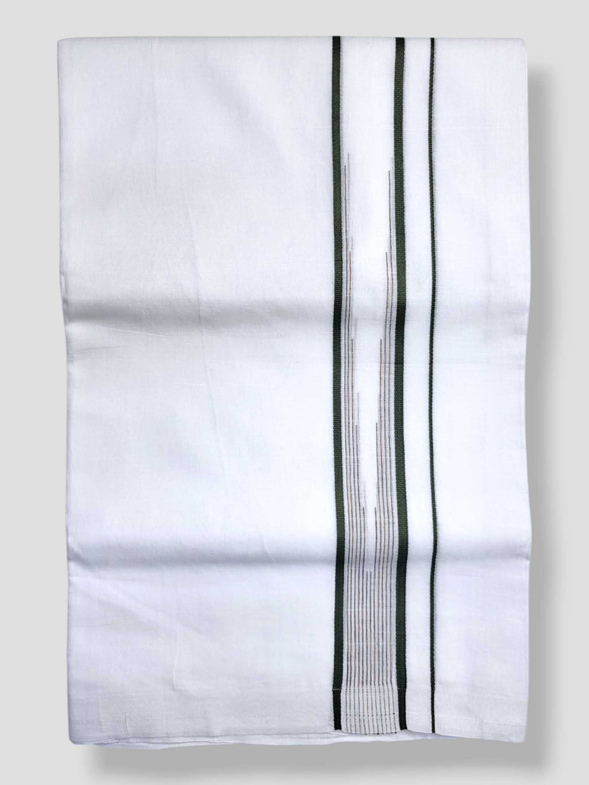 Pure White Cotton Men's Double Dhoti