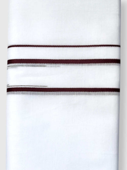 Pure White Cotton Men's Double Dhoti