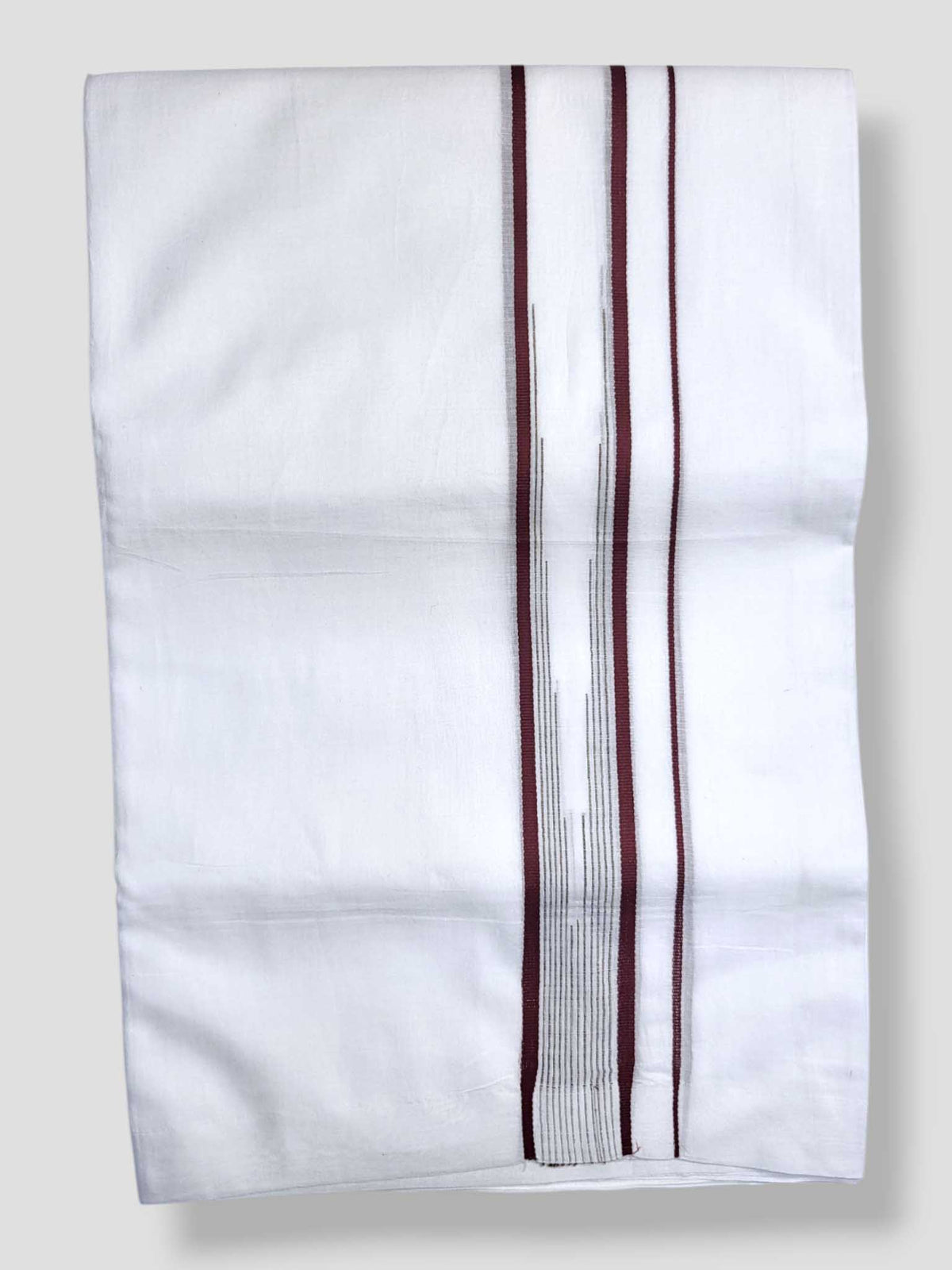 Pure White Cotton Men's Double Dhoti