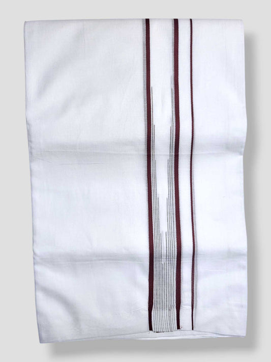 Pure White Cotton Men's Double Dhoti