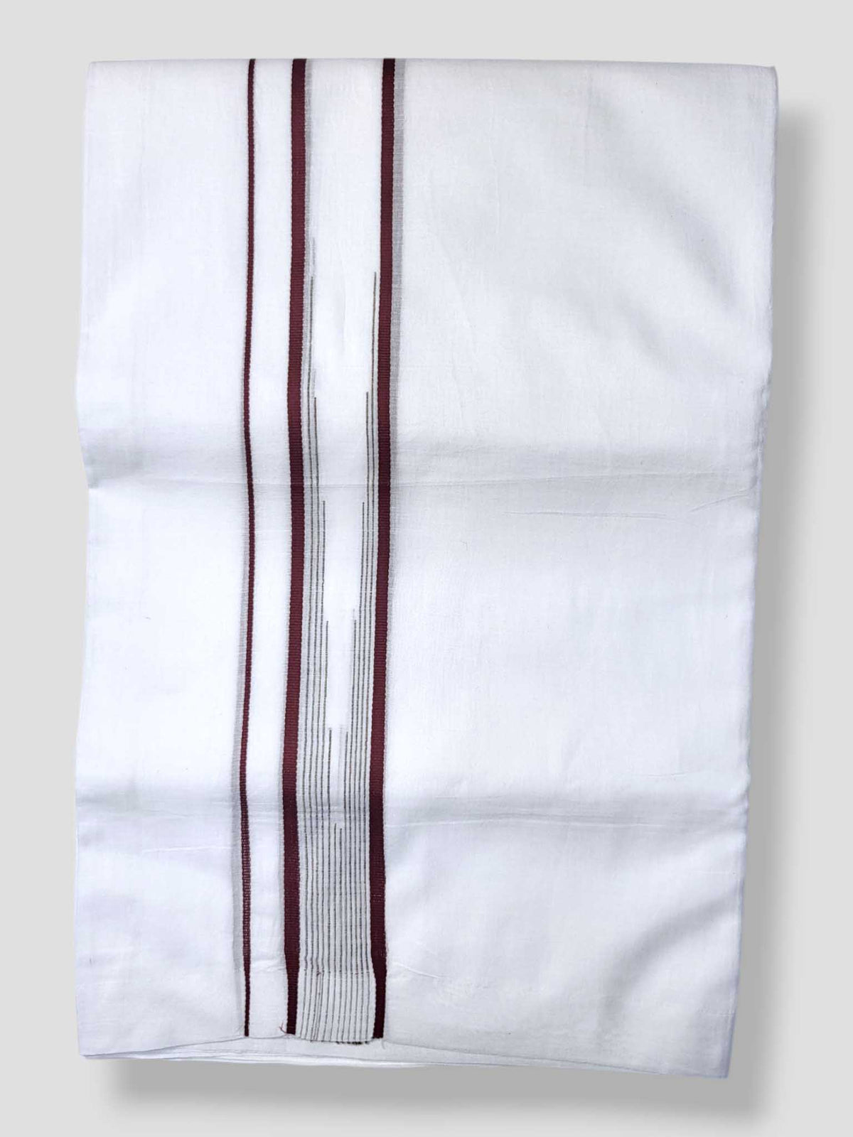 Pure White Cotton Men's Double Dhoti