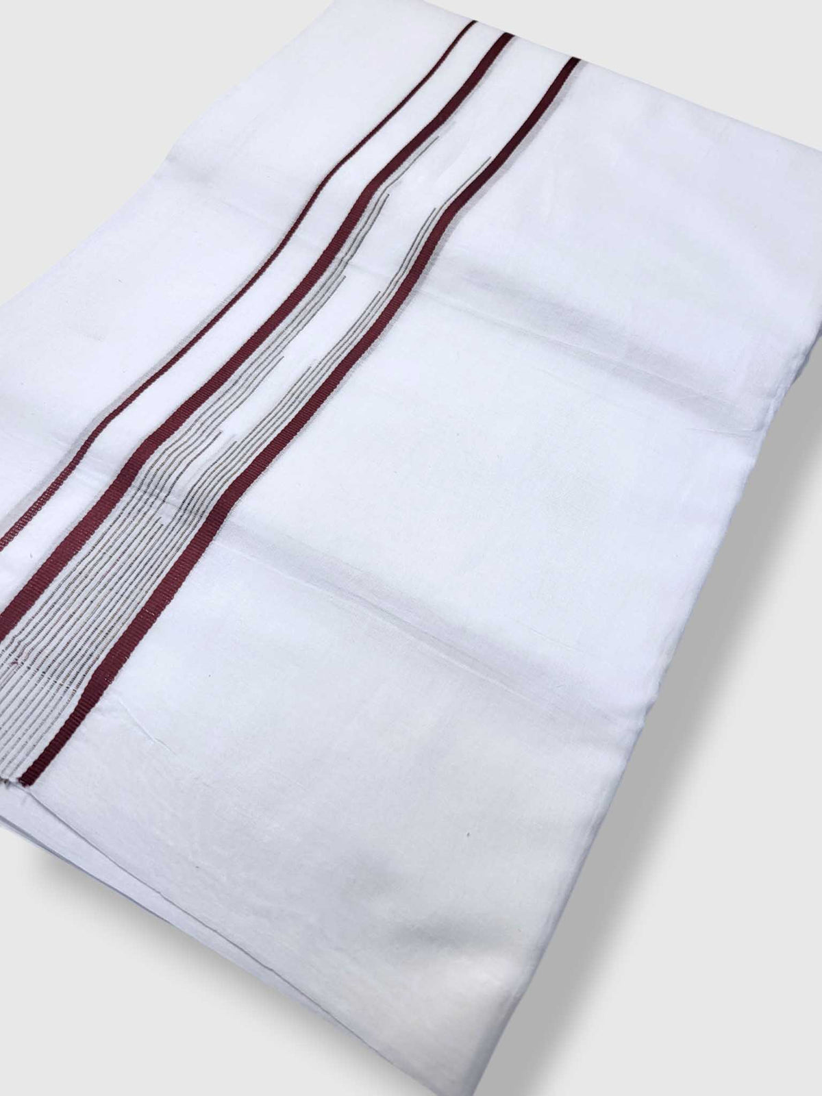 Pure White Cotton Men's Double Dhoti