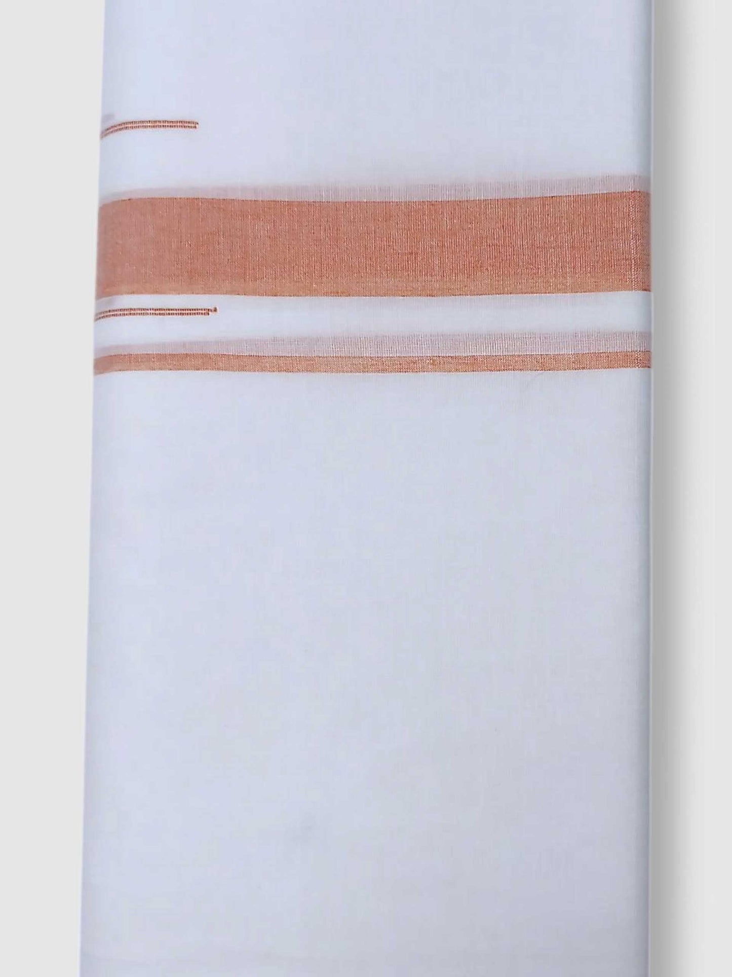 Pure White Cotton Men's Double Dhoti