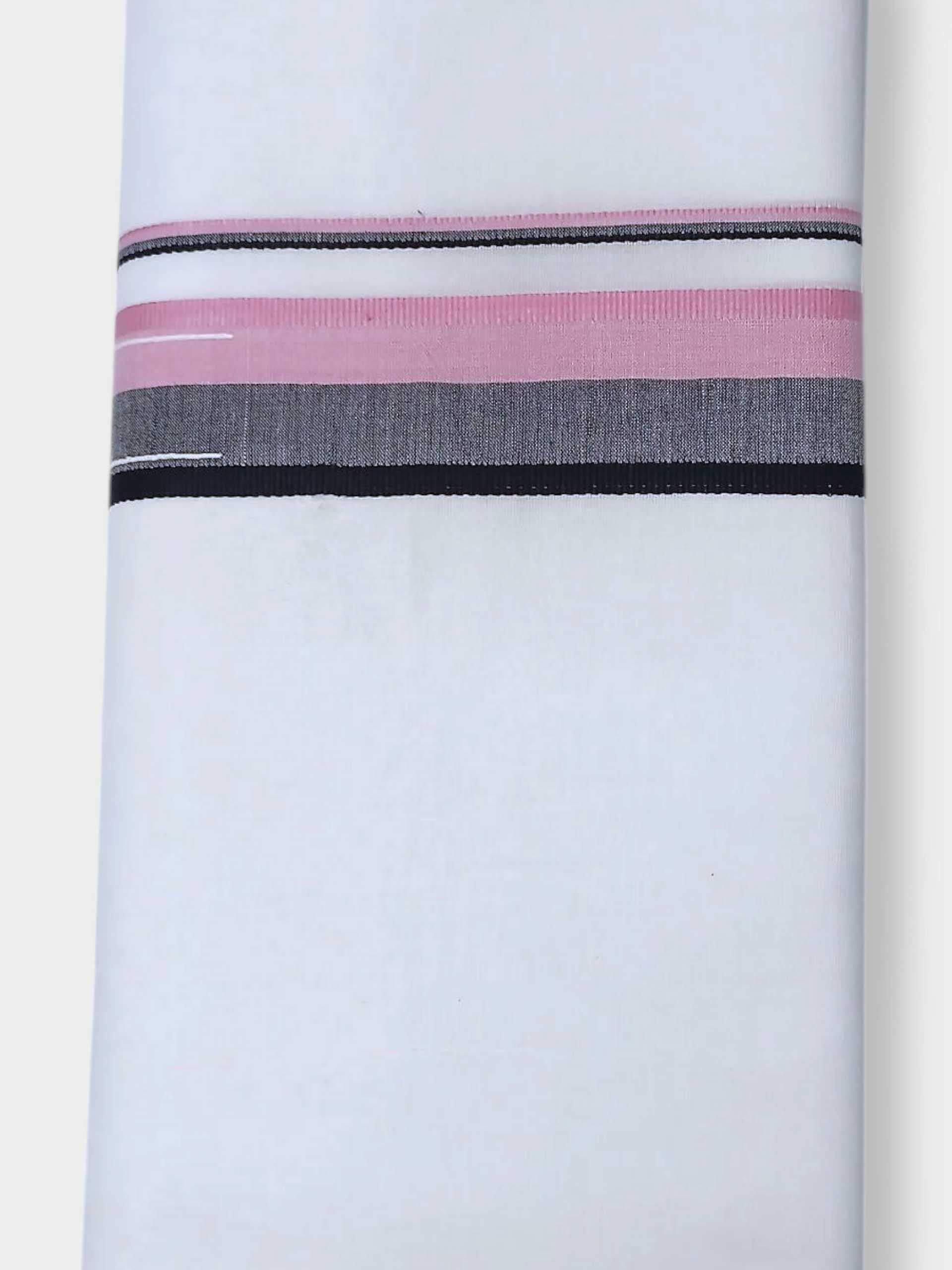 Pure White Cotton Men's Double Dhoti