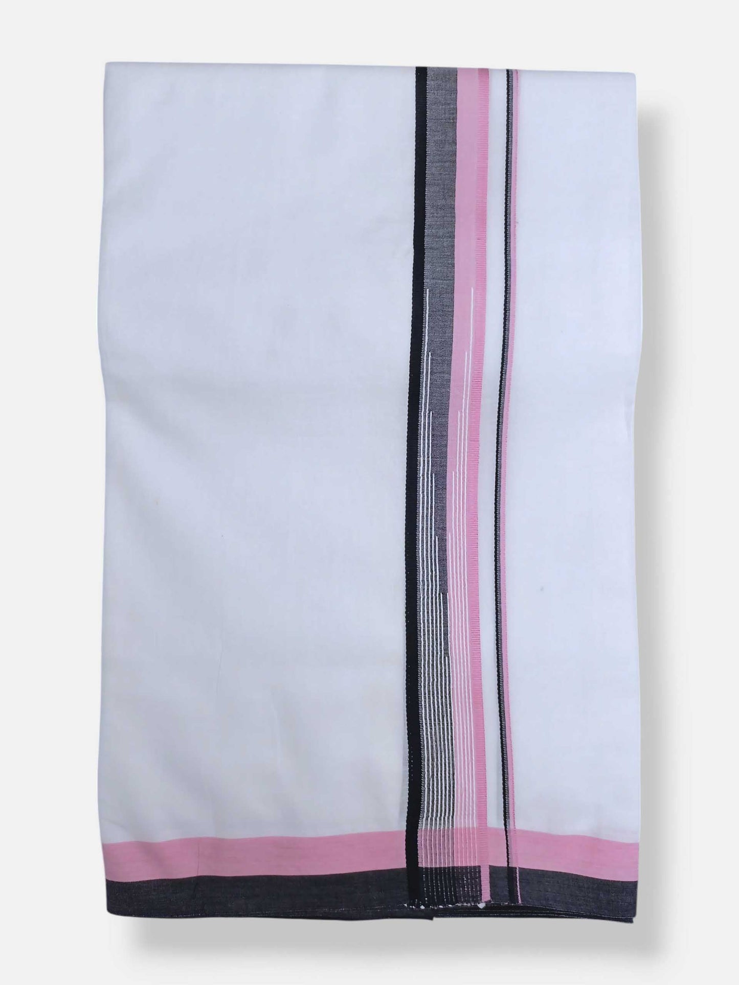 Pure White Cotton Men's Double Dhoti