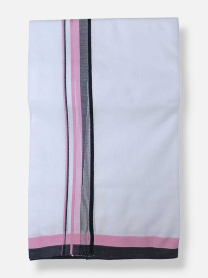 Pure White Cotton Men's Double Dhoti