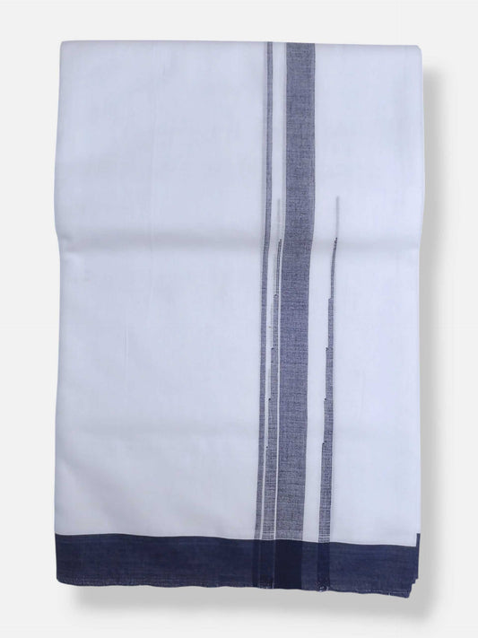 Pure White Cotton Men's Double Dhoti