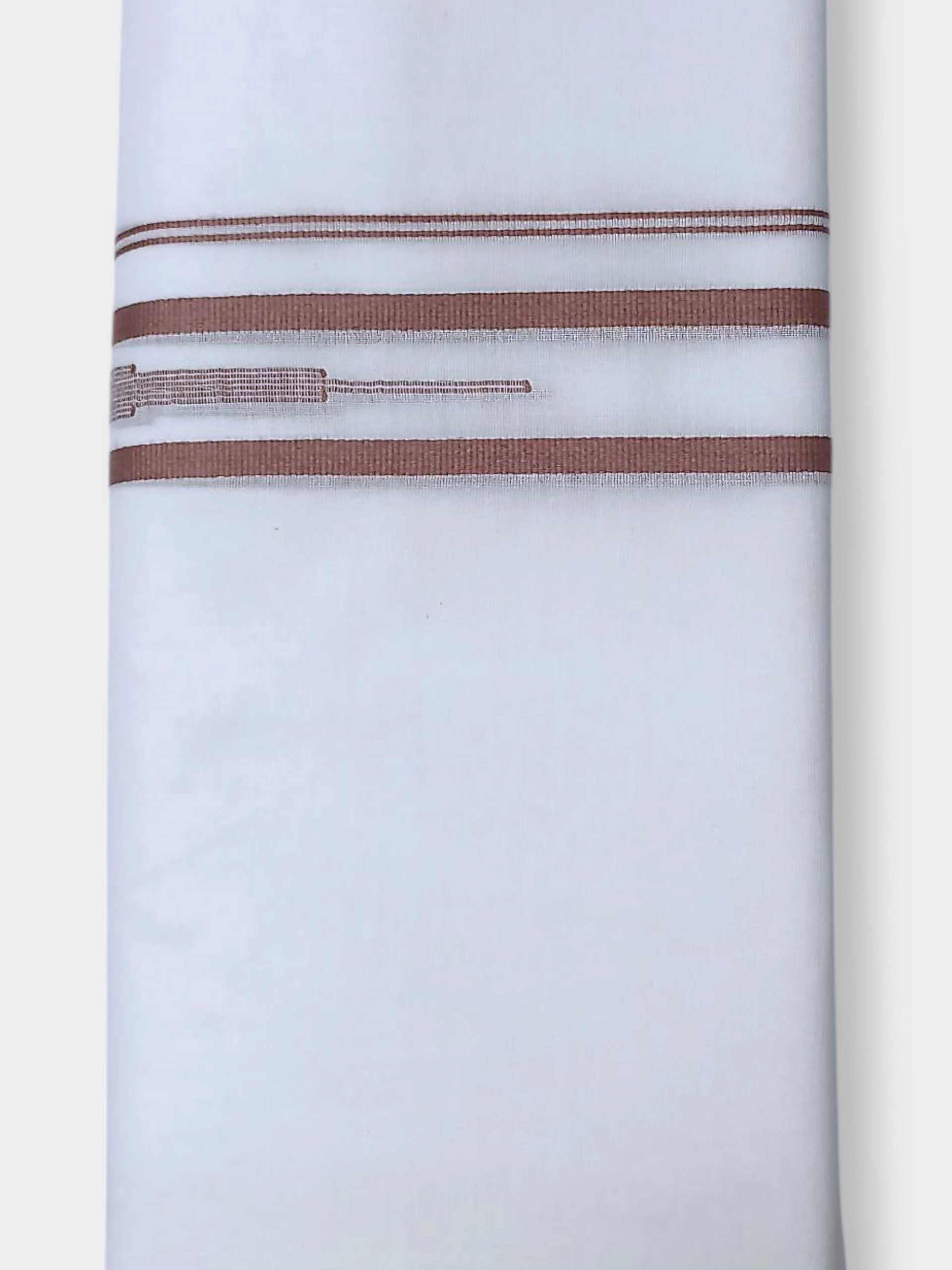 Pure White Cotton Men's Double Dhoti