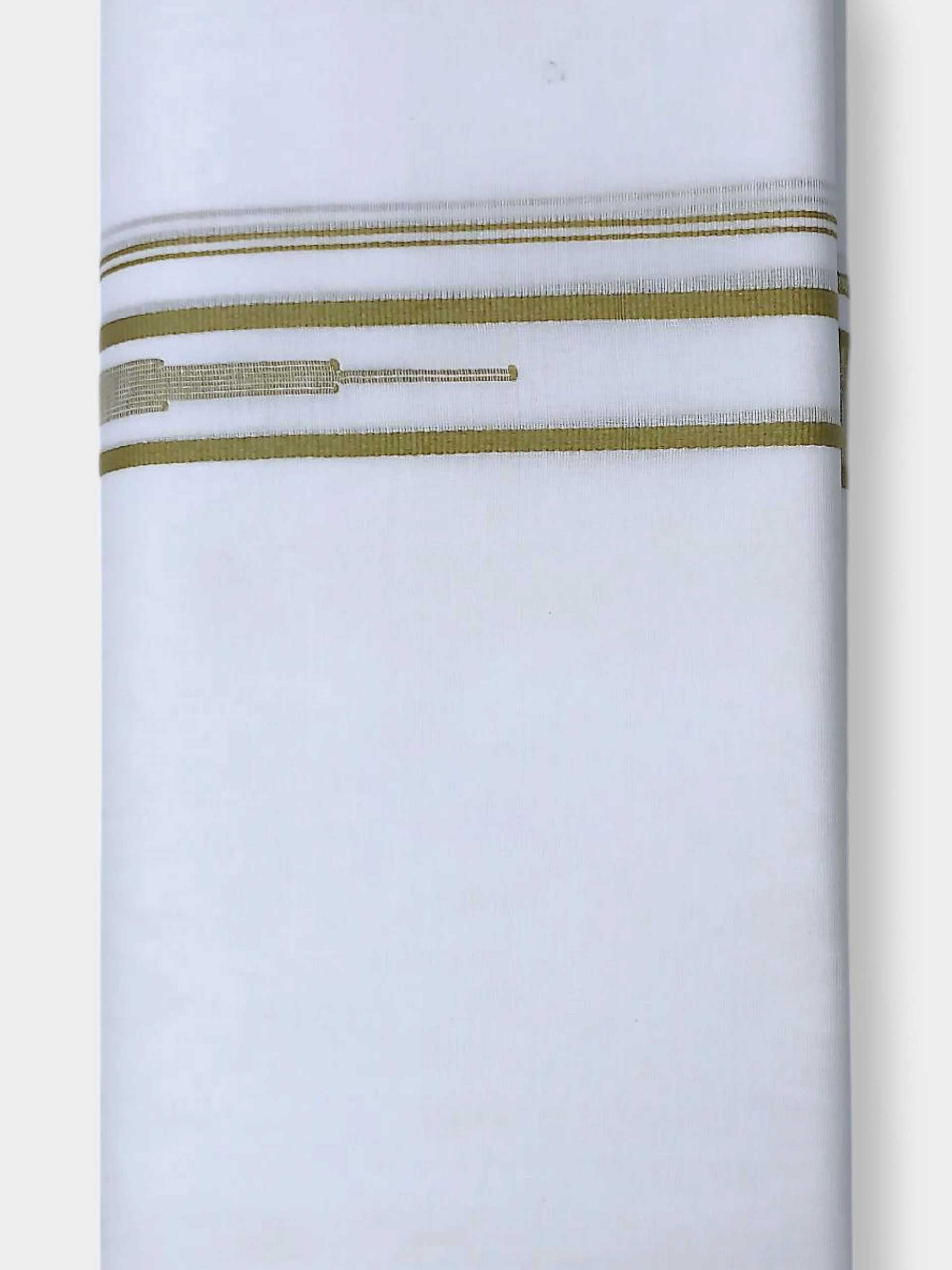 Pure White Cotton Men's Double Dhoti