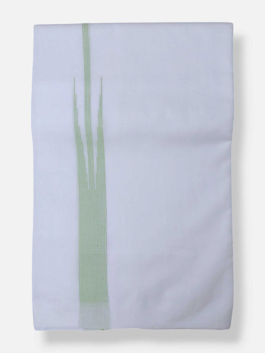 Pure White Cotton Men's Double Dhoti