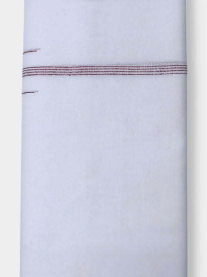 Pure White Cotton Men's Double Dhoti