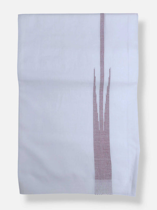 Pure White Cotton Men's Double Dhoti