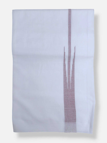 Pure White Cotton Men's Double Dhoti