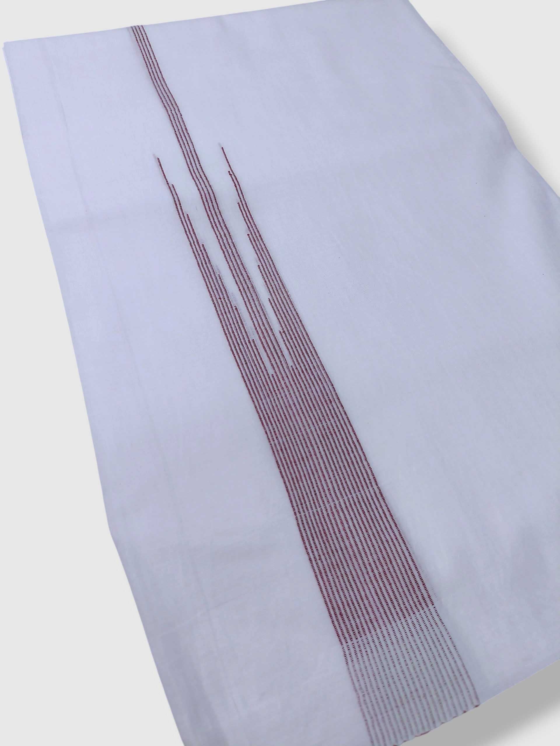 Pure White Cotton Men's Double Dhoti