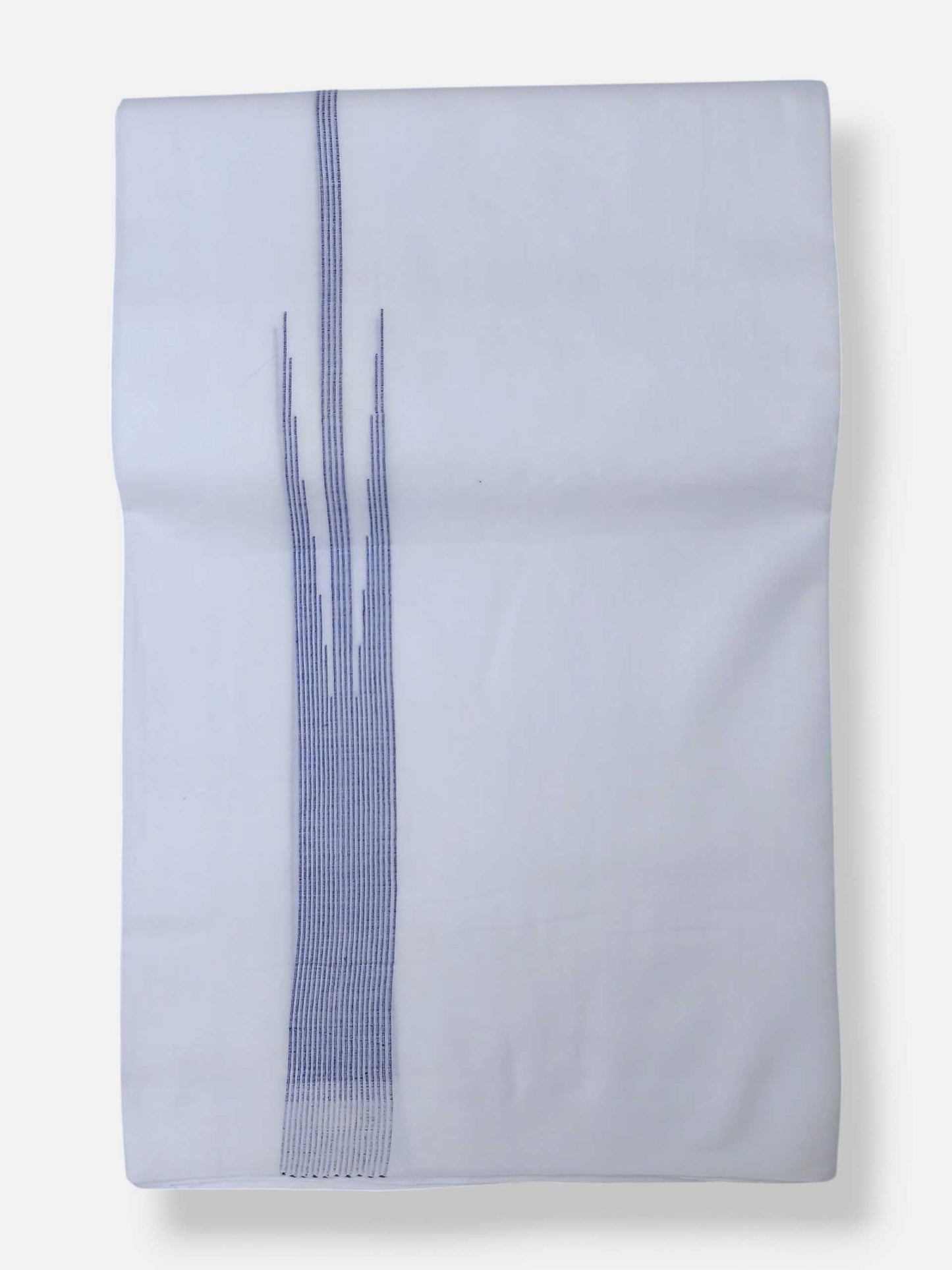 Pure White Cotton Men's Double Dhoti