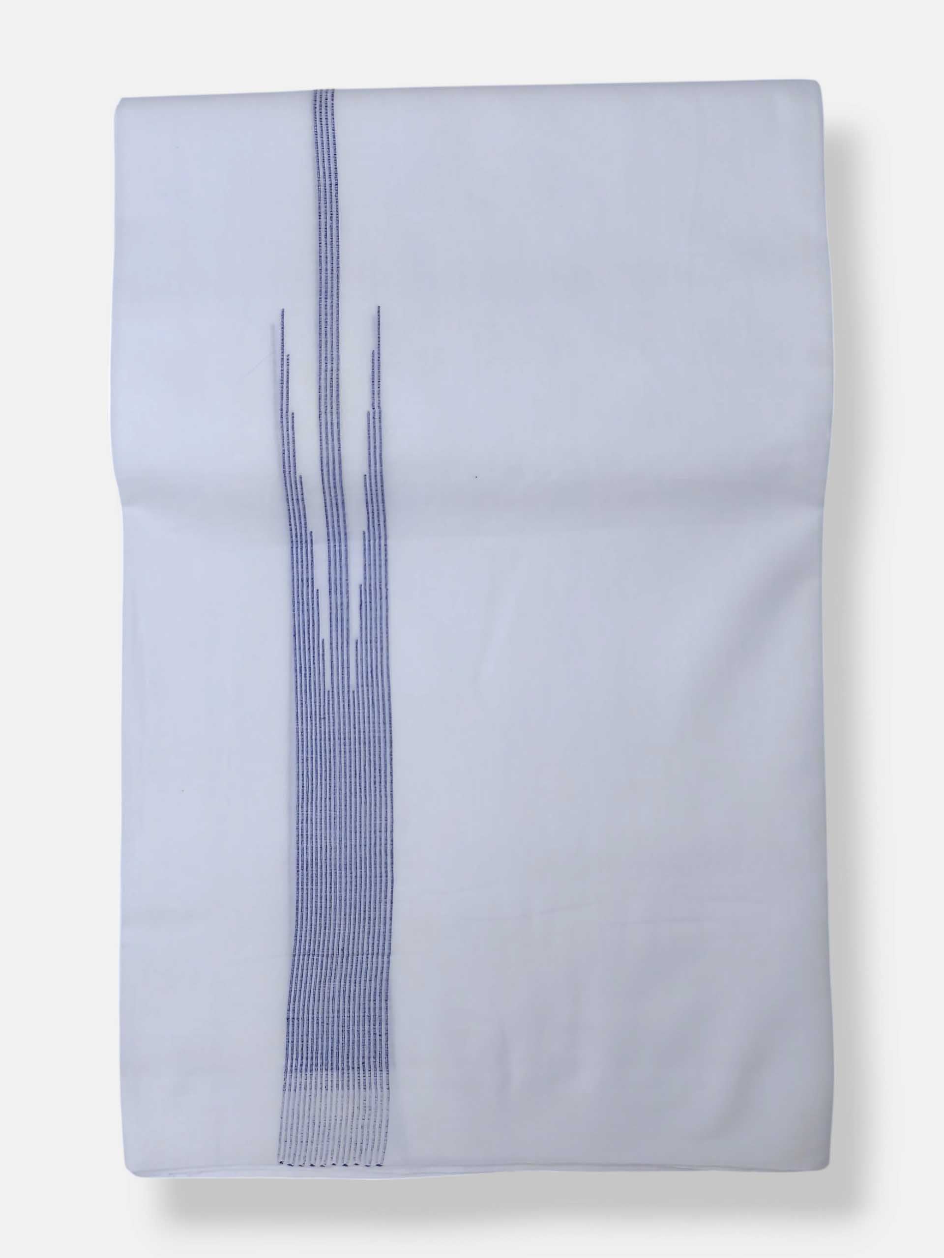 Pure White Cotton Men's Double Dhoti
