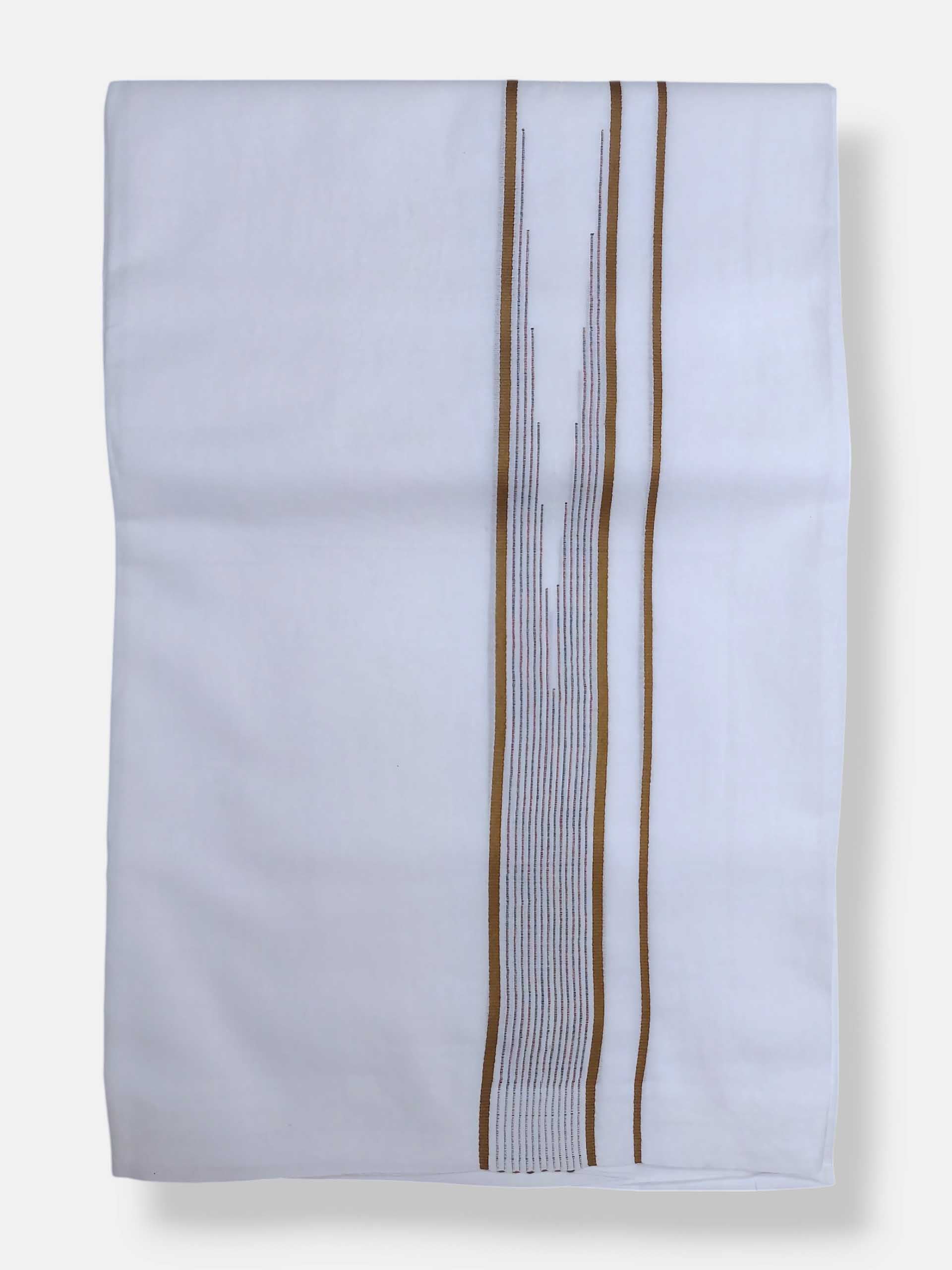 Pure White Cotton Men's Double Dhoti