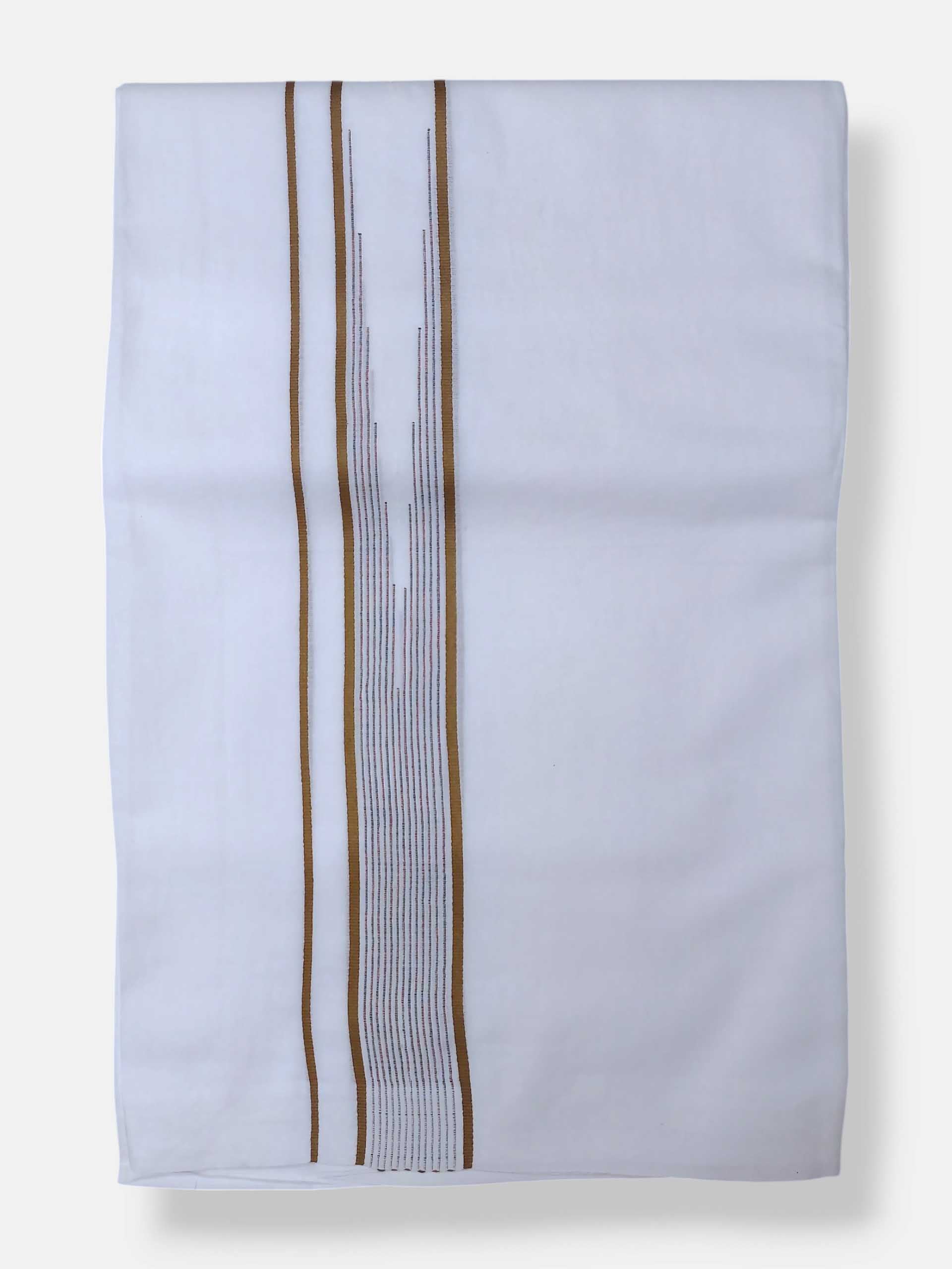 Pure White Cotton Men's Double Dhoti