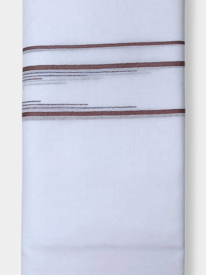 Pure White Cotton Men's Double Dhoti