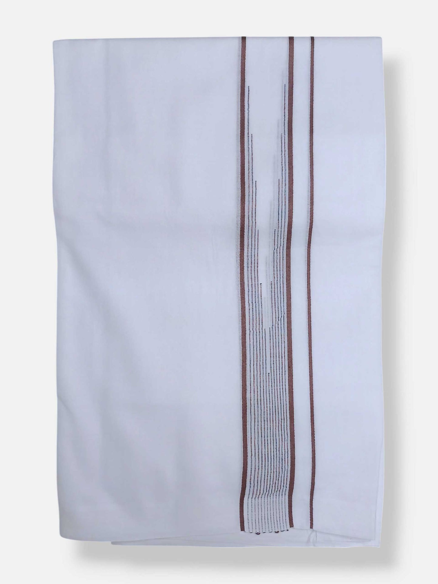 Pure White Cotton Men's Double Dhoti