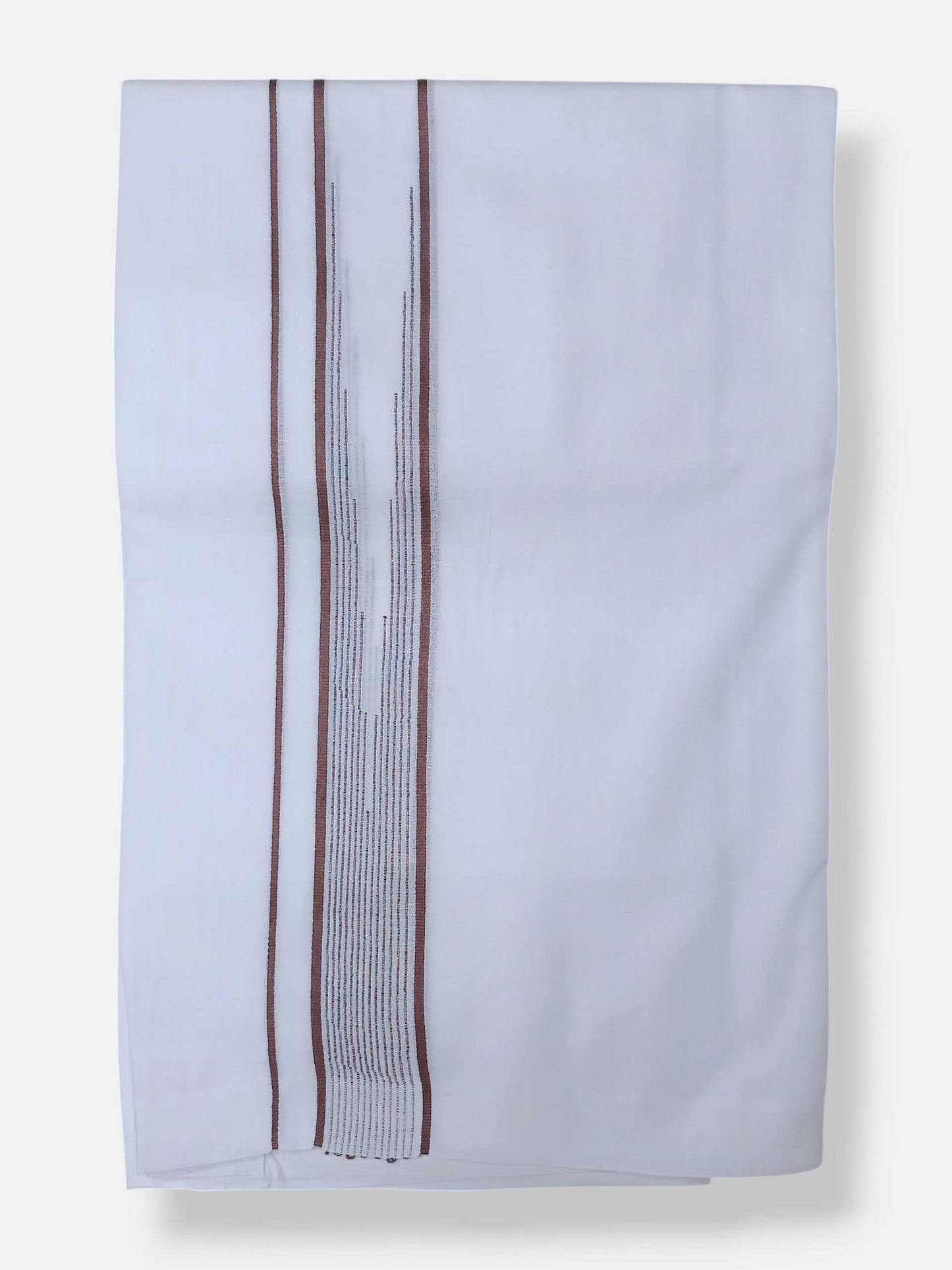 Pure White Cotton Men's Double Dhoti